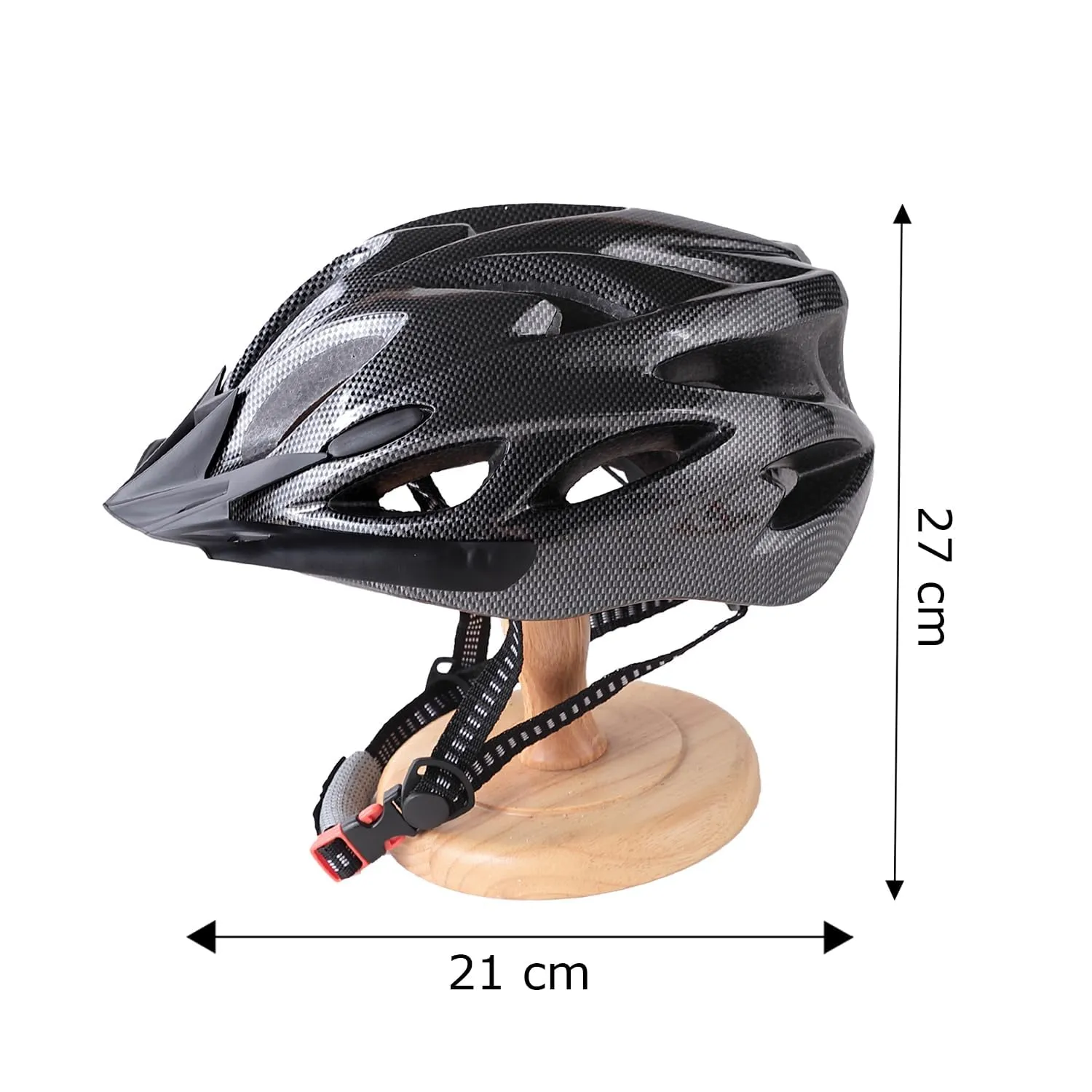 Kuber Industries Cycling Helmet with Detachable Visor|Helmet for Mountain, Road Bike & Skating|Breathable & Adjustable Bicycle Helmet|Ideal for Adults and Kids-Pack of 2 (Black)