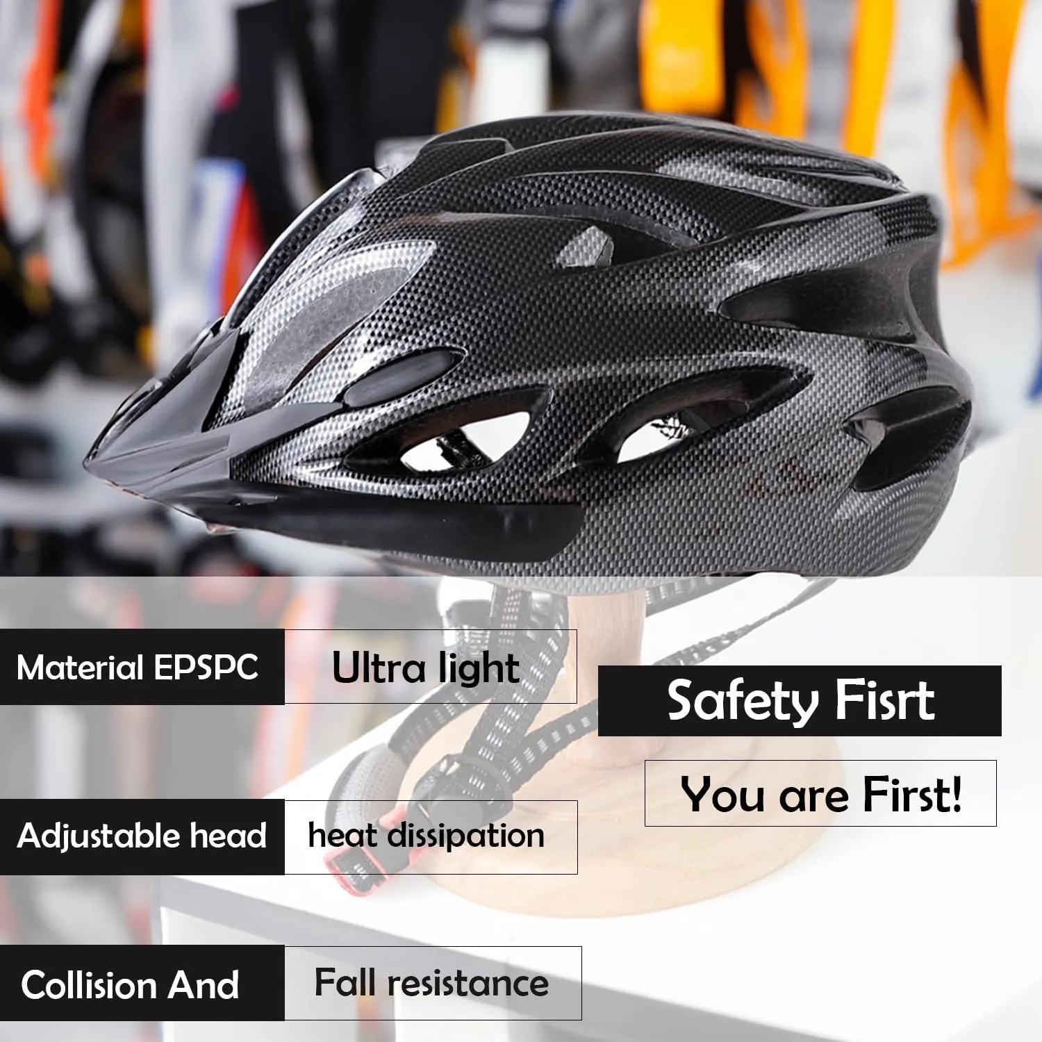 Kuber Industries Cycling Helmet with Detachable Visor|Helmet for Mountain, Road Bike & Skating|Breathable & Adjustable Bicycle Helmet|Ideal for Adults and Kids-Pack of 2 (Black)