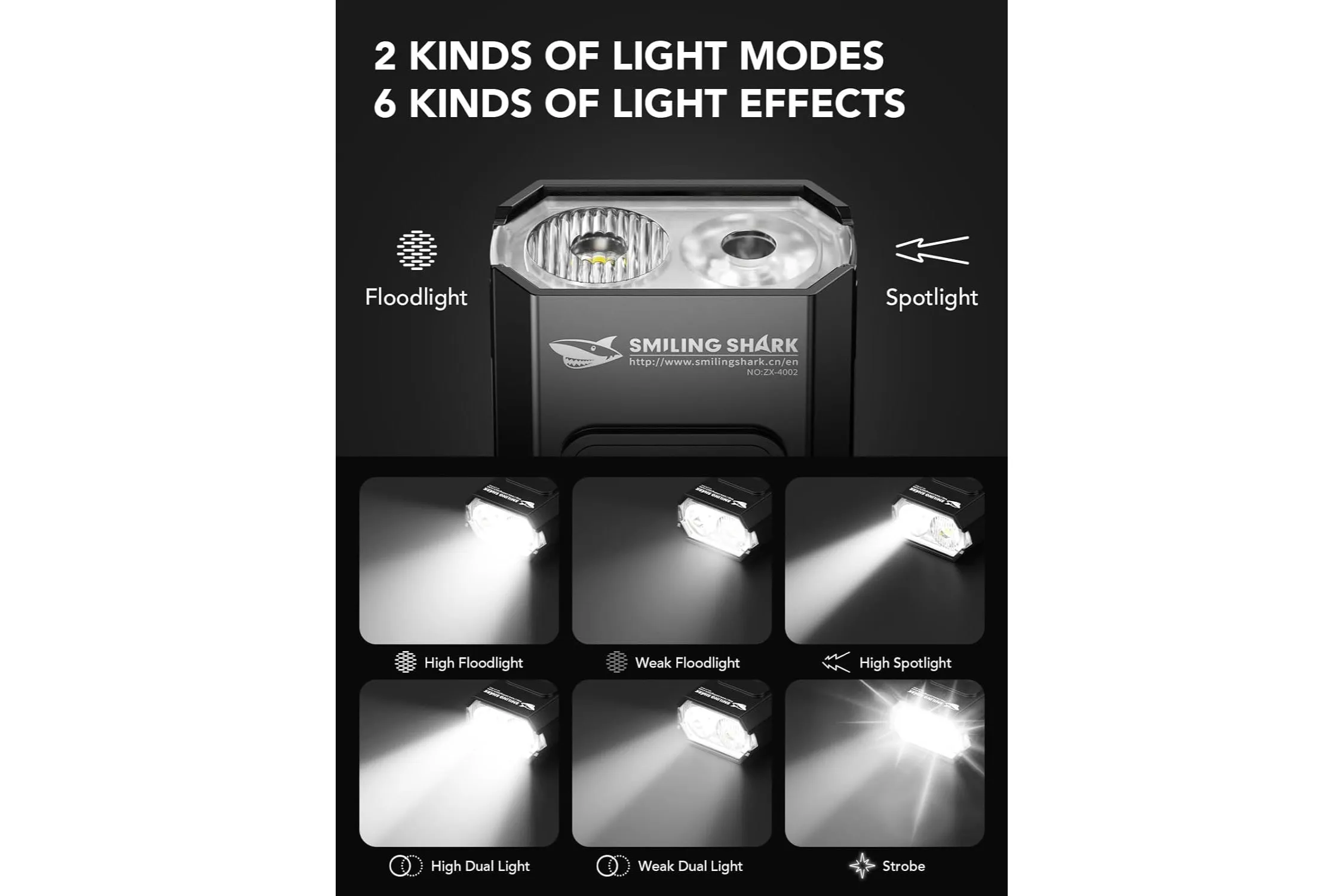 LED Bike Front Clip Light IPX6 Waterproof USB Rechargeable