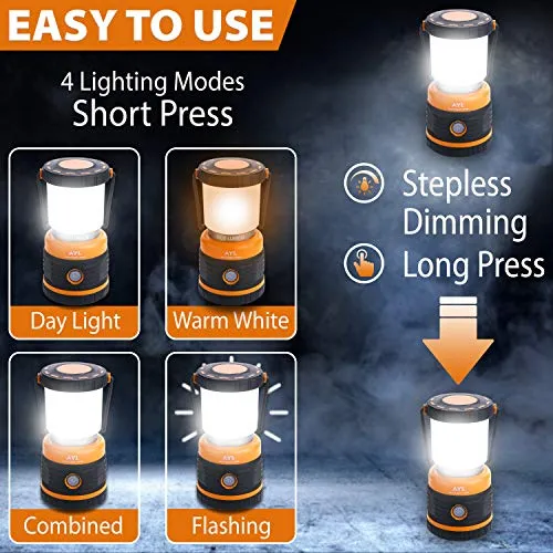LED Camping Lantern Rechargeable, 1800LM, 4 Light Modes
