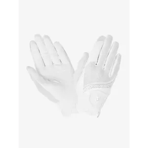 LeMieux Crystal Gloves White