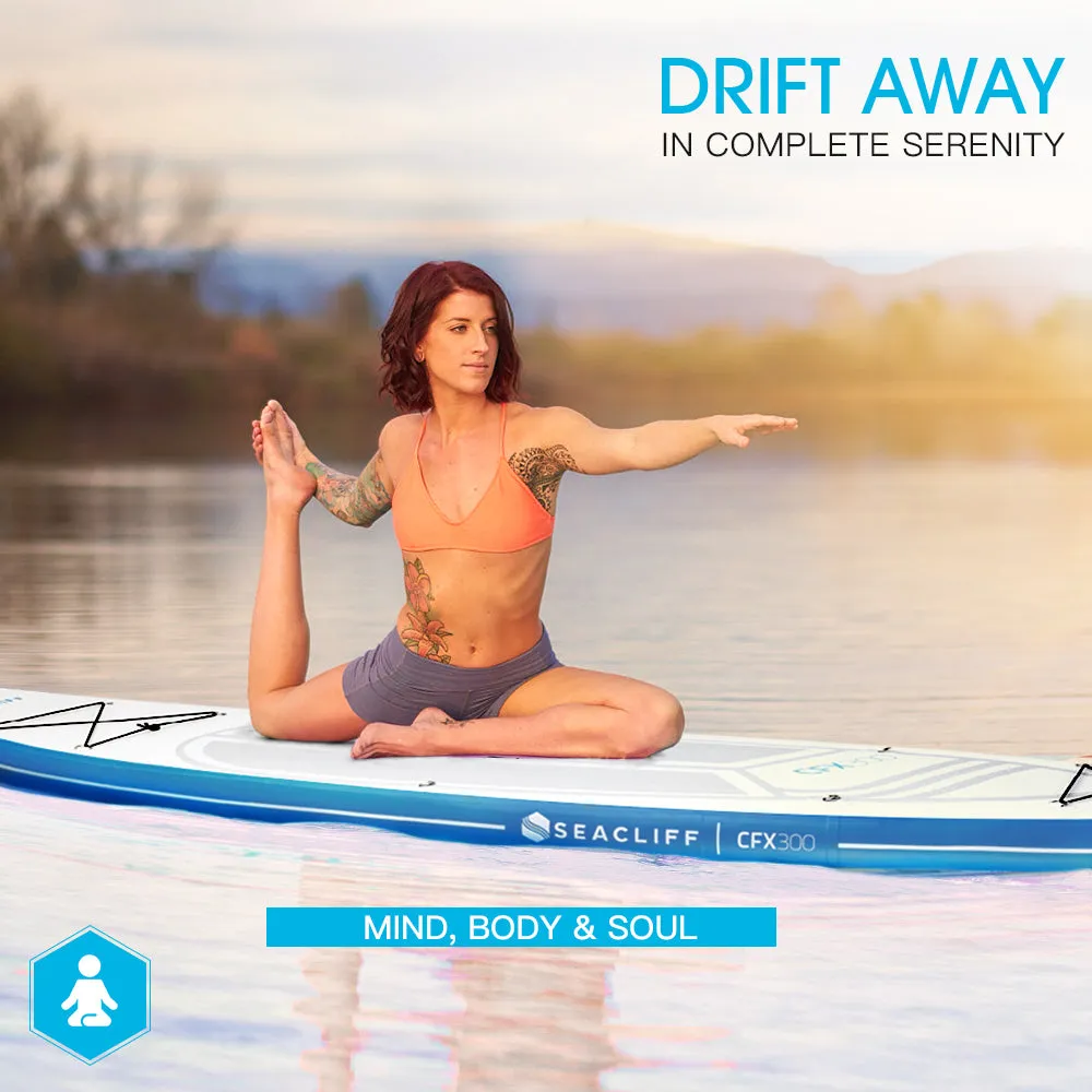 Lightweight Inflatable SUP & Kayak, 300cm, 125kg Max - Seacliff