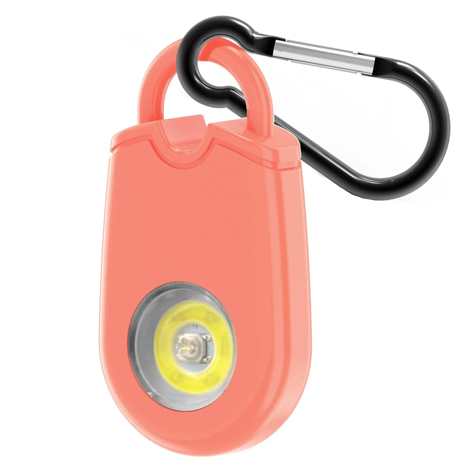 Locket Personal Alarm   LED Flashlight Combo Self Defense Keychain
