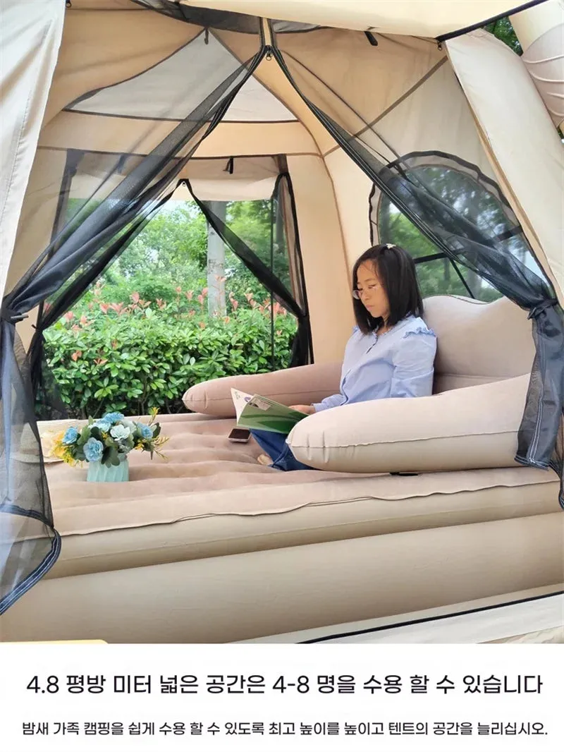 Lohascamping Camping Large Air Tent for 4-5 people Air shelter Dome tent Family Hiking  inflatable One-touch tent