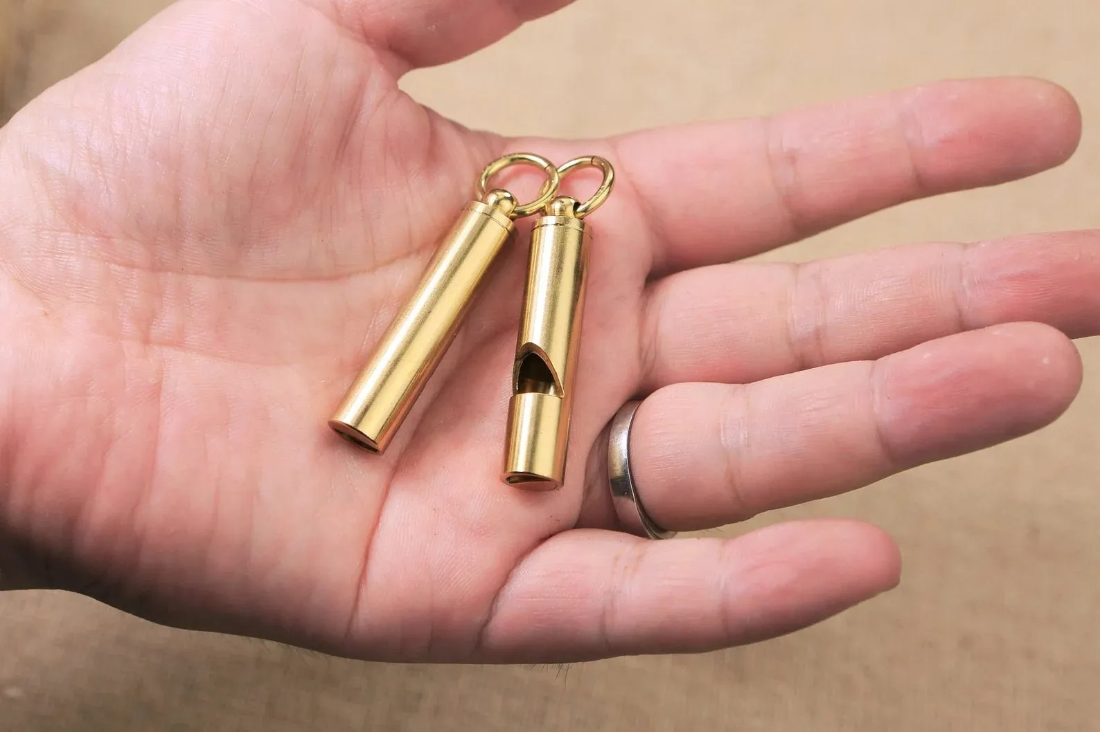 loudest brass emergency survival whistle