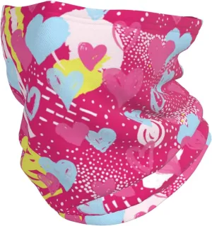 Love Heart Stylish 90s Style Neck Gaiter Elastic Balaclavas Face Mask Multi-Function Tube Bandana For Men Women Pattern-106