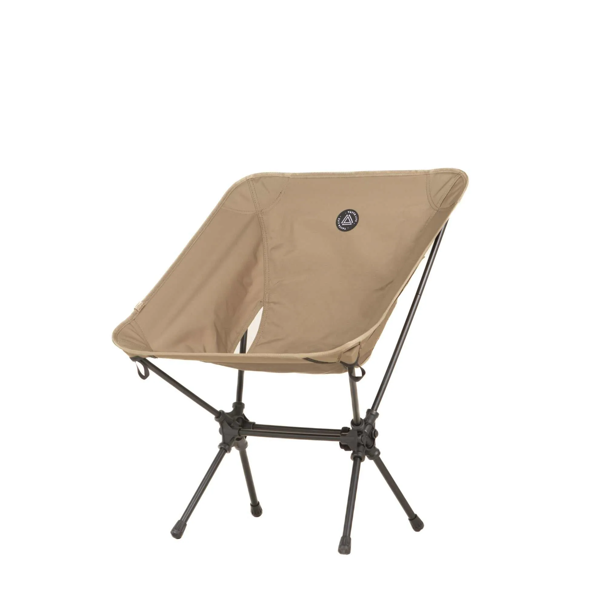Low Back Ultralight Folding Camping Chairs With Storage Pouch - Black