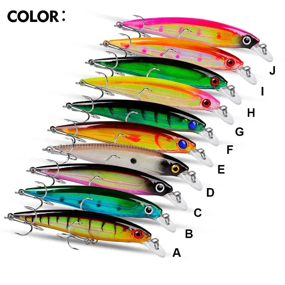 Lureswholesale® 11cm 13.4g 10 Colors Bionic Fishing Minnow Lures