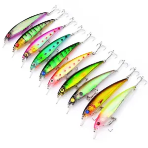 Lureswholesale® 11cm 13.4g 10 Colors Bionic Fishing Minnow Lures