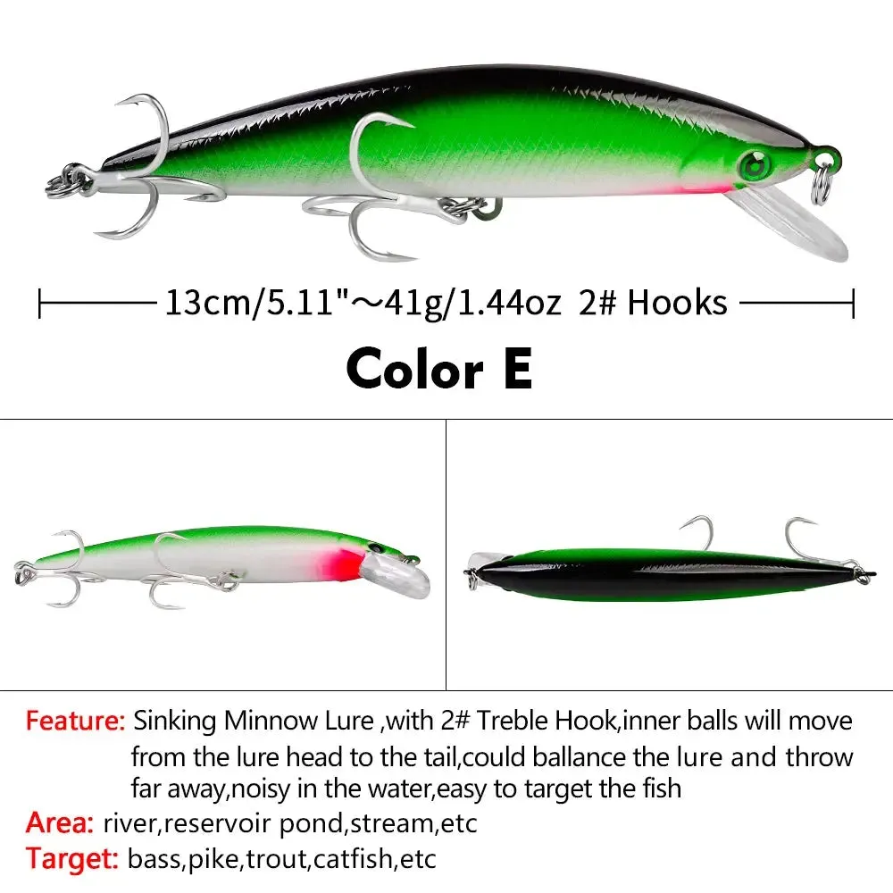 Lureswholesale®  130mm 41g Jerkbait Wobbler Long Distance Minnow Lure