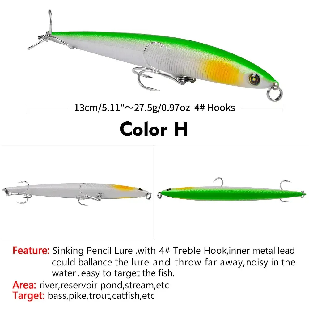 Lureswholesale® 13cm 27.5g Sinking Pencil Fishing Lure