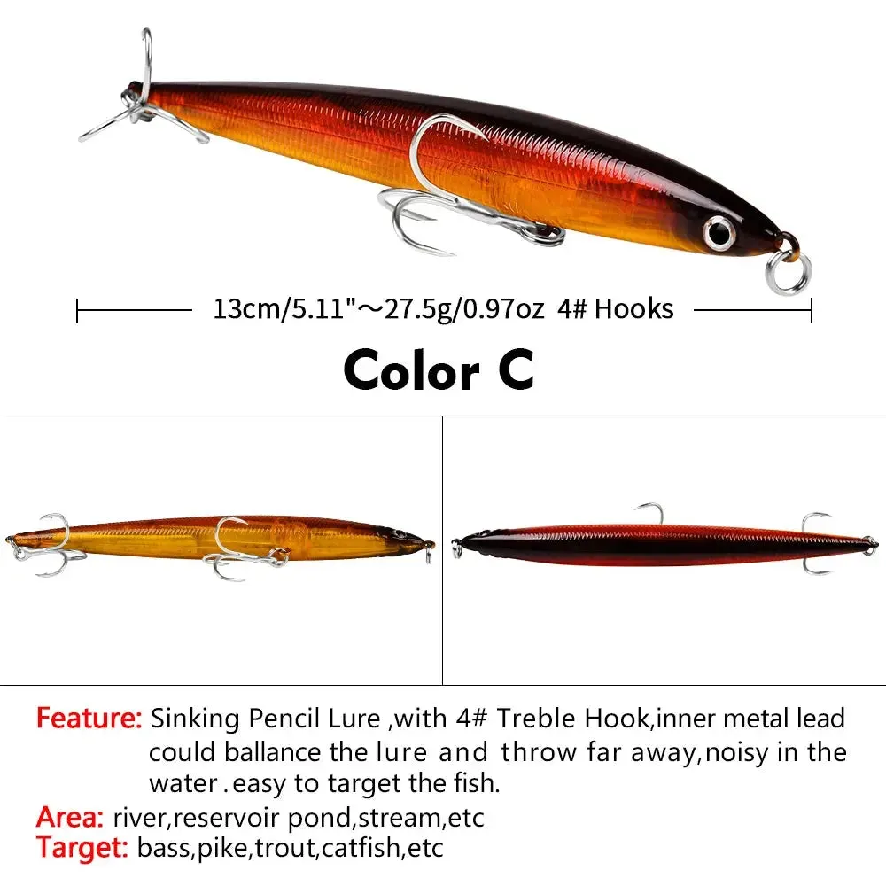 Lureswholesale® 13cm 27.5g Sinking Pencil Fishing Lure