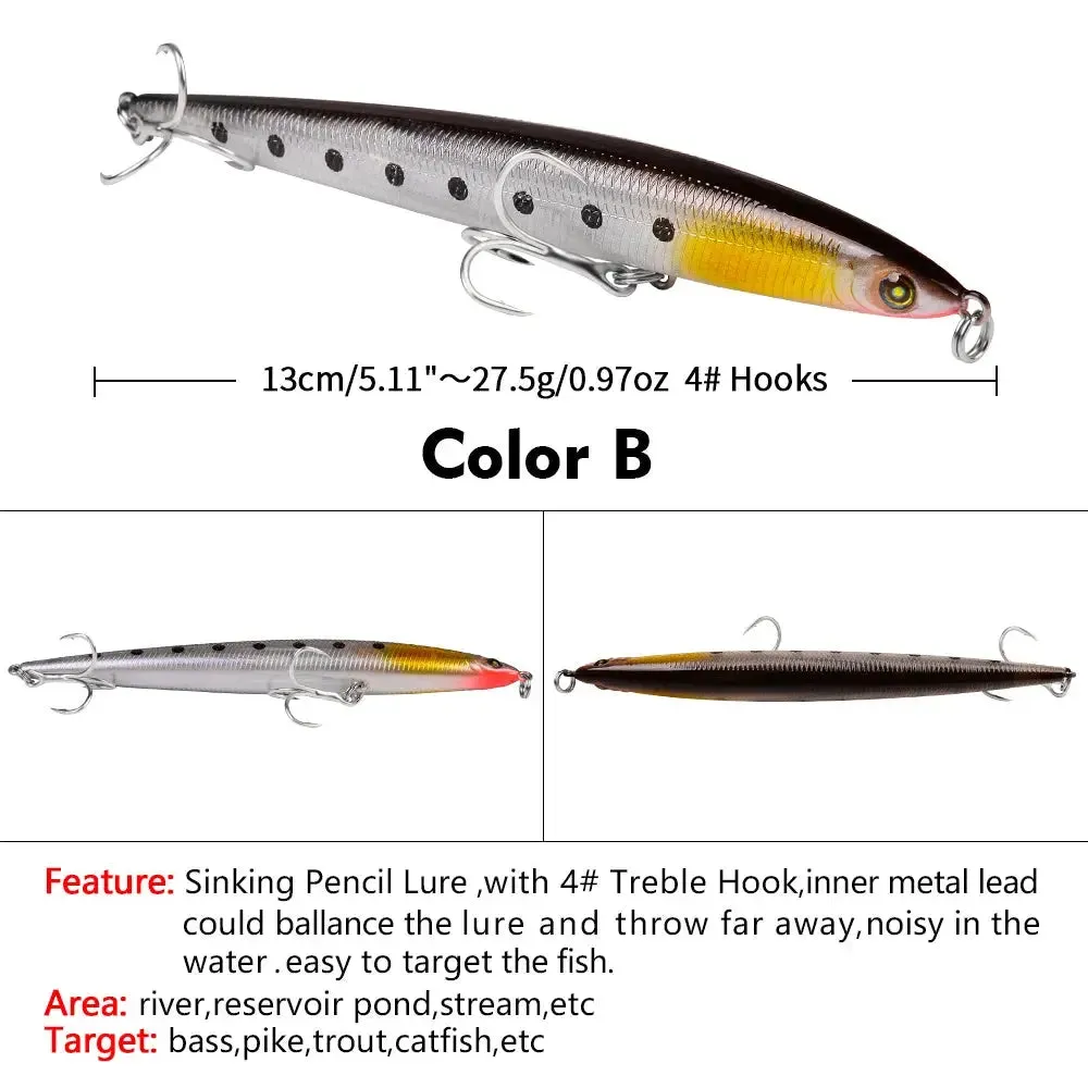 Lureswholesale® 13cm 27.5g Sinking Pencil Fishing Lure