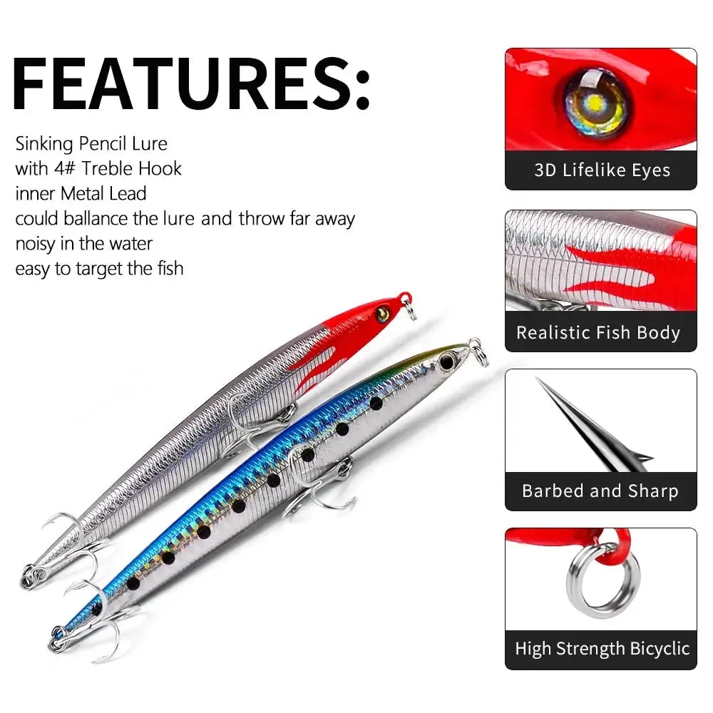Lureswholesale® 13cm 27.5g Sinking Pencil Fishing Lure