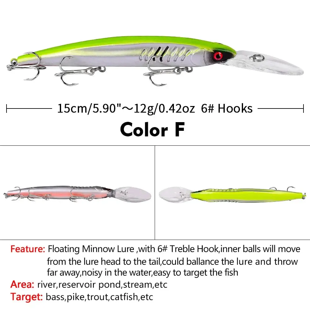 Lureswholesale® 15cm 12g Fishing Minnow Lure