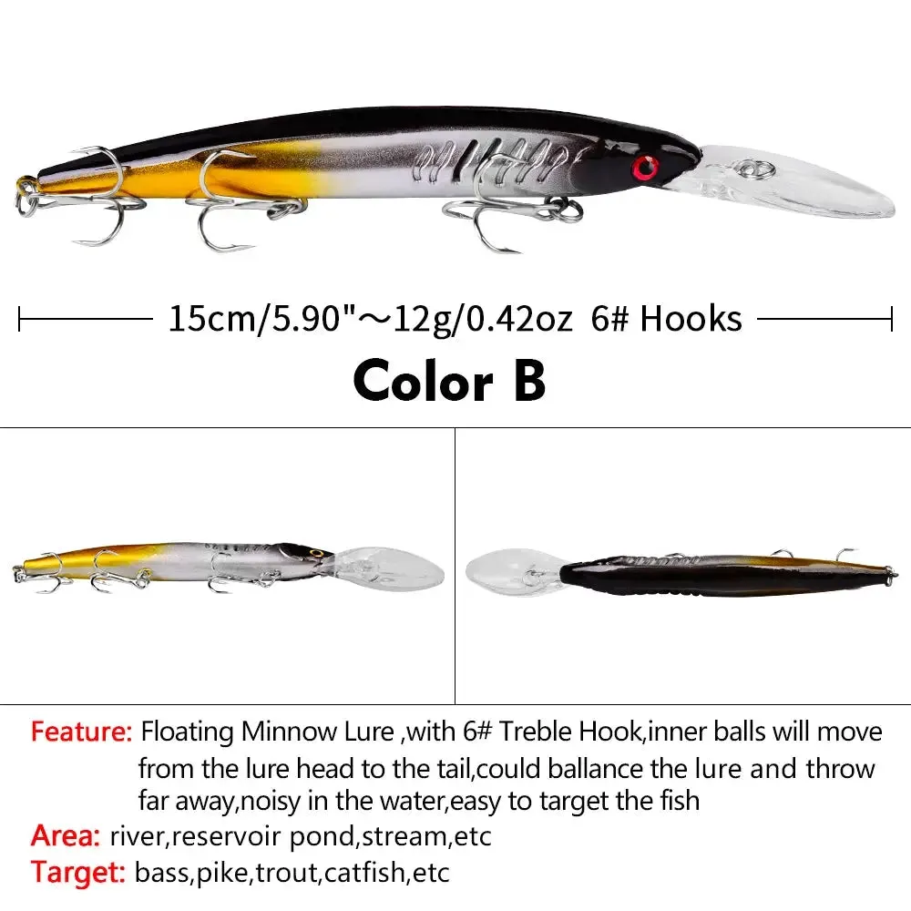 Lureswholesale® 15cm 12g Fishing Minnow Lure