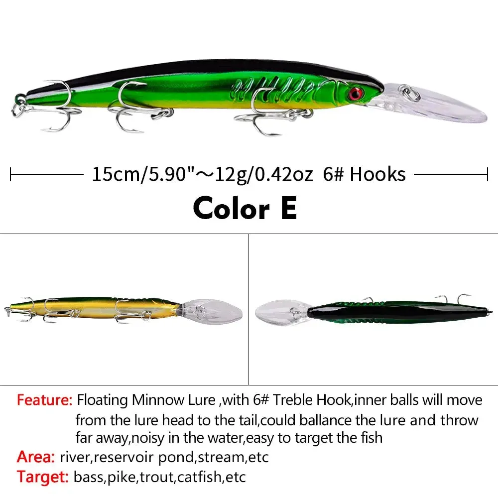 Lureswholesale® 15cm 12g Fishing Minnow Lure