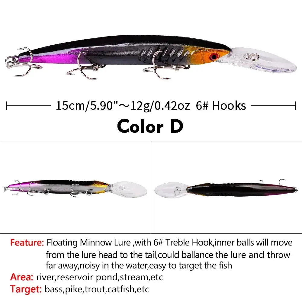 Lureswholesale® 15cm 12g Fishing Minnow Lure