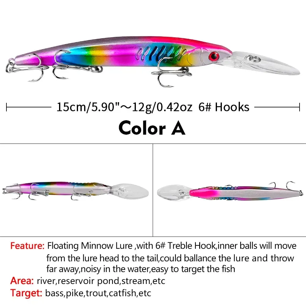Lureswholesale® 15cm 12g Fishing Minnow Lure