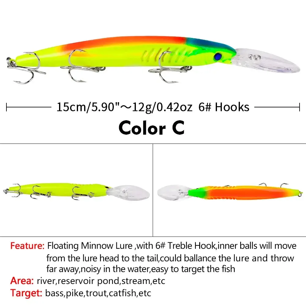Lureswholesale® 15cm 12g Fishing Minnow Lure