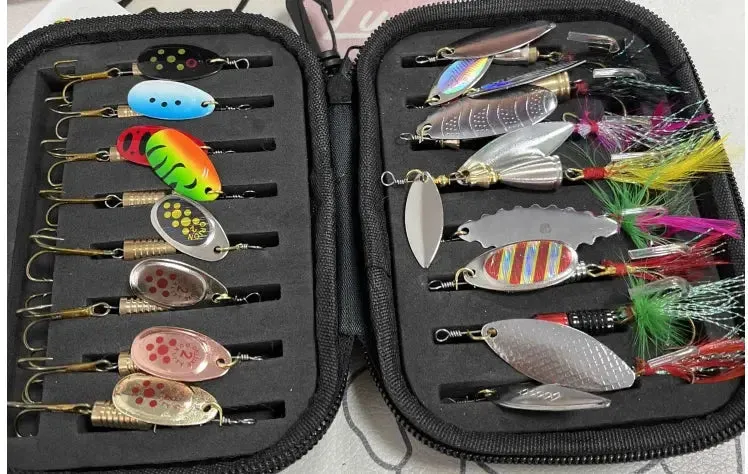 Lureswholesale® 16pcs/set Multicolor Metal Spinner Lures