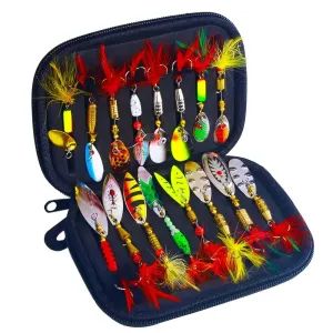 Lureswholesale® 16pcs/set Multicolor Metal Spinner Lures