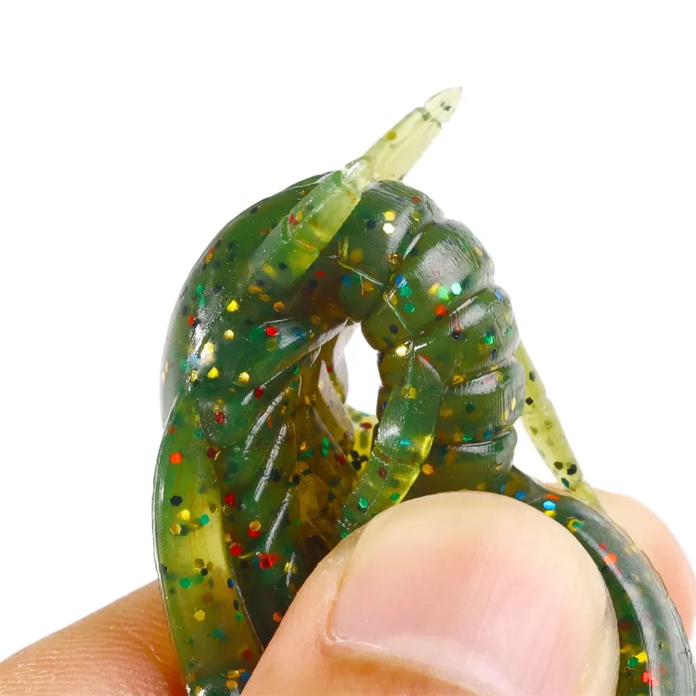 Lureswholesale® 2pcs one bag 10cm soft shrimp fishing lures