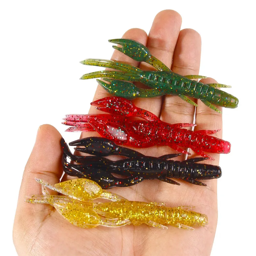 Lureswholesale® 2pcs one bag 10cm soft shrimp fishing lures