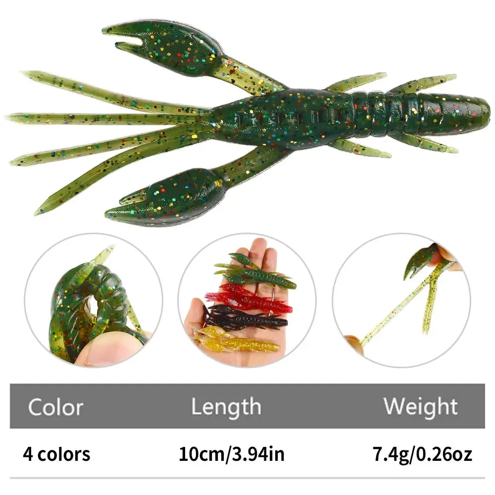 Lureswholesale® 2pcs one bag 10cm soft shrimp fishing lures