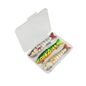 Lureswholesale® 3pcs a box Jointed Crankbait Swimbait 8 Segment Fishing Lures