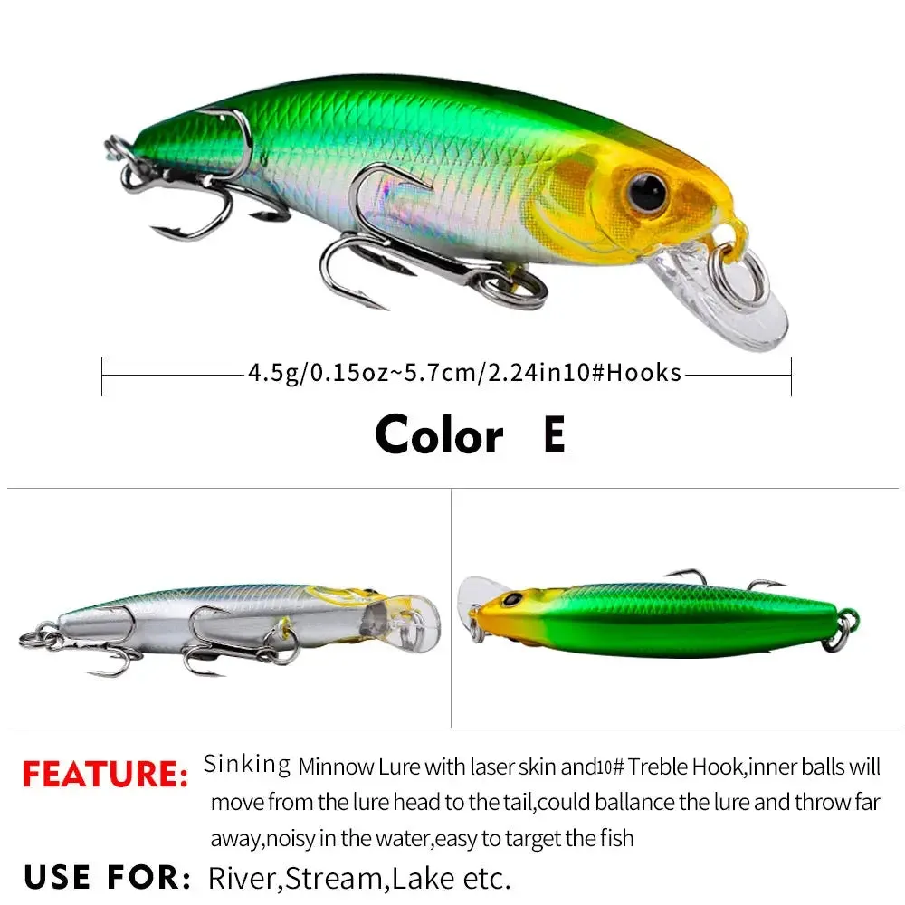 Lureswholesale® 5.7cm 4.5g Sinking Minnow Fishing Lure