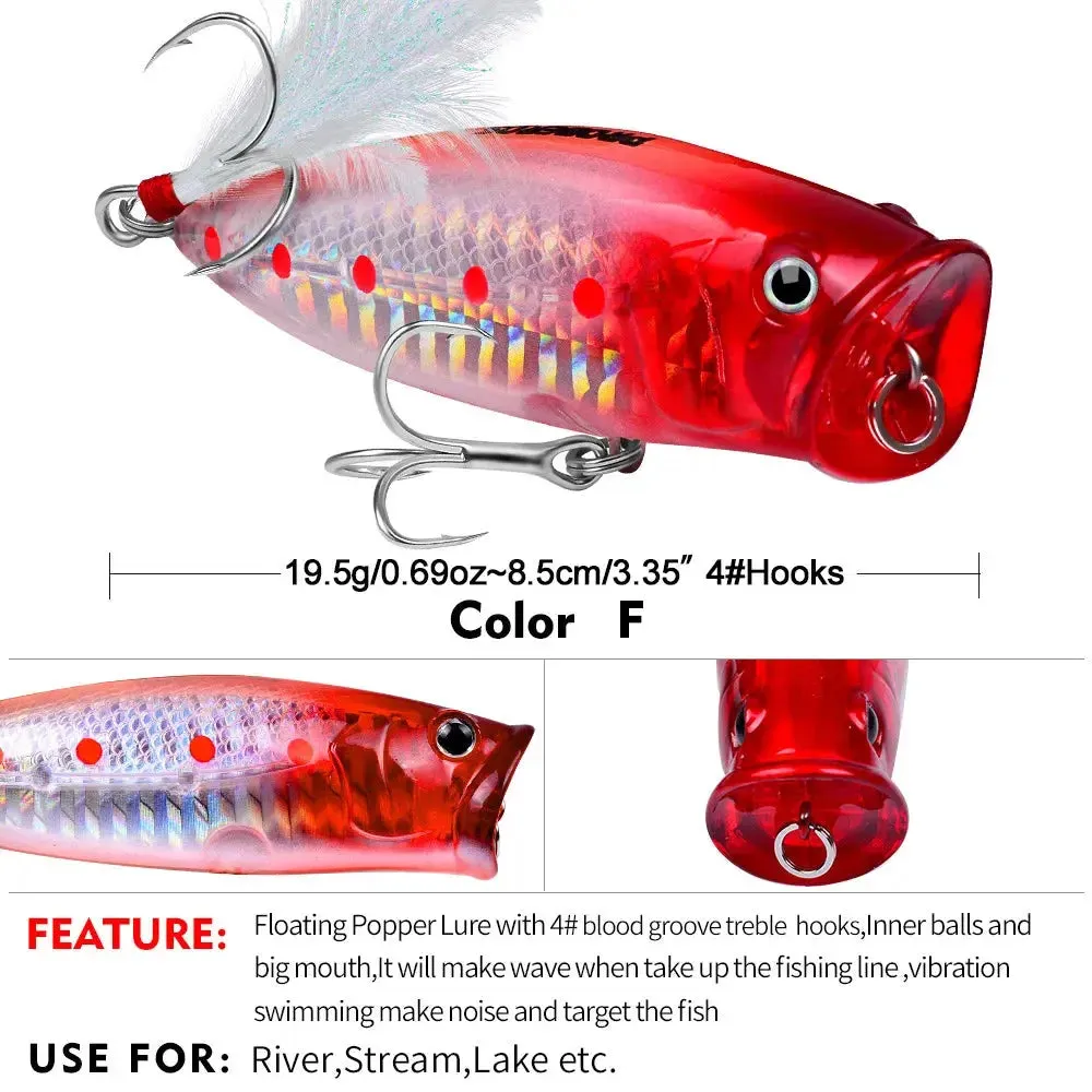 Lureswholesale® 7.5cm with feathery hard baits 19g Plastic baits