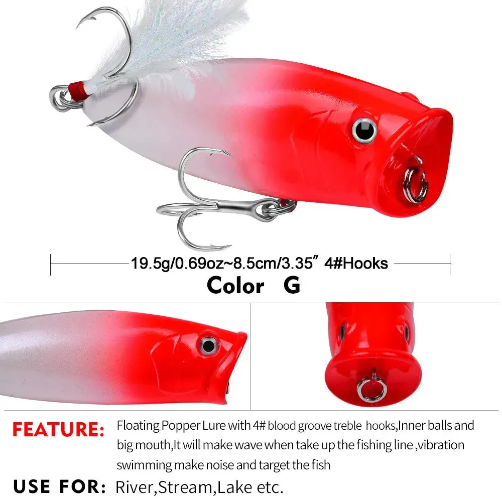Lureswholesale® 7.5cm with feathery hard baits 19g Plastic baits