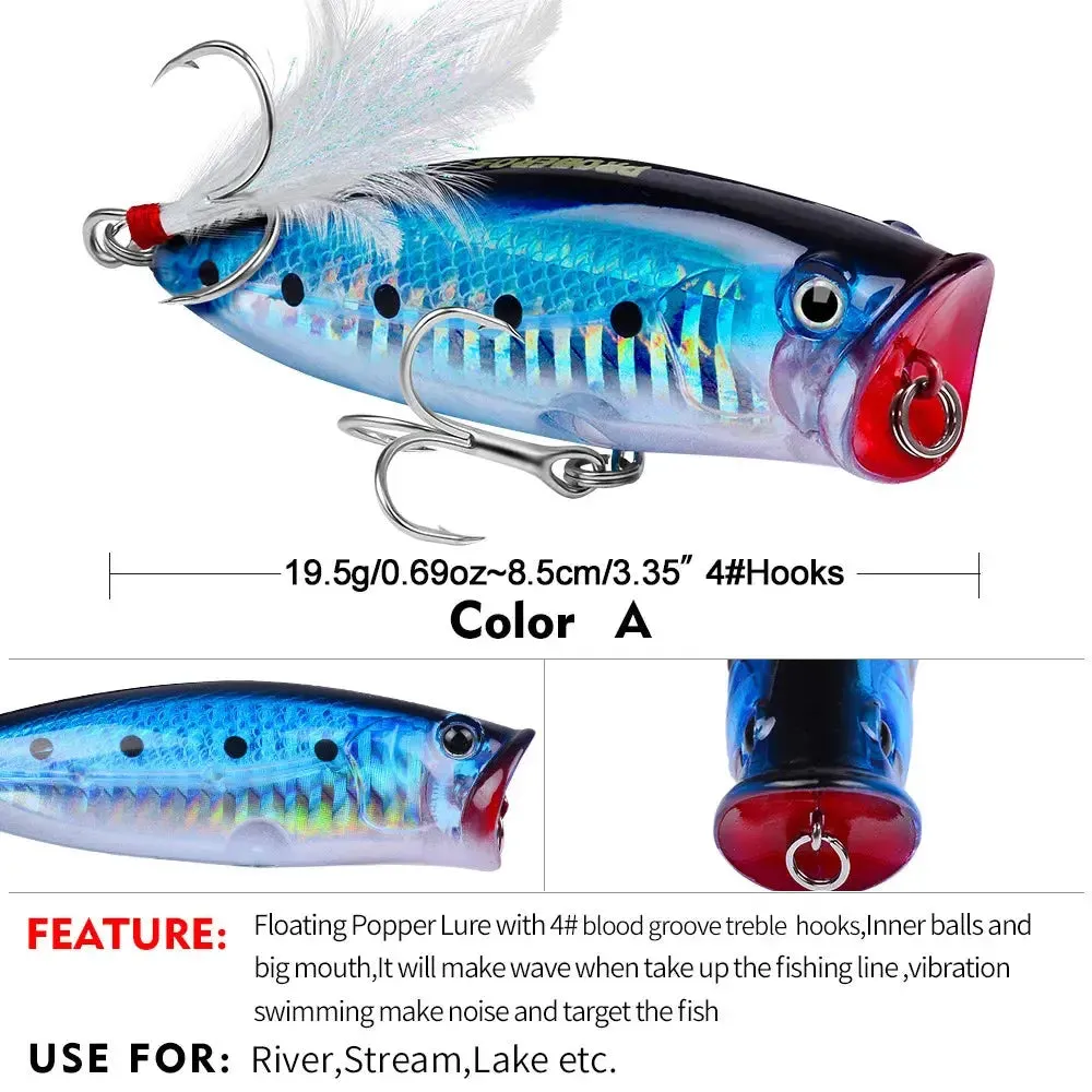Lureswholesale® 7.5cm with feathery hard baits 19g Plastic baits
