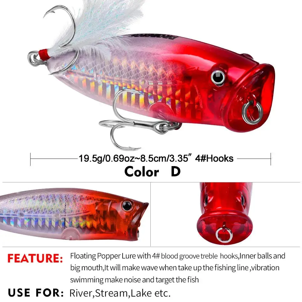 Lureswholesale® 7.5cm with feathery hard baits 19g Plastic baits