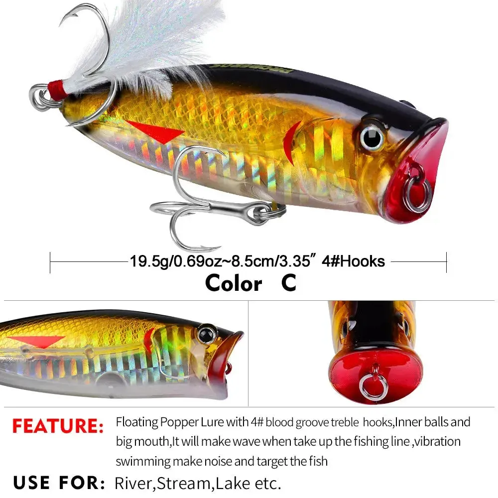 Lureswholesale® 7.5cm with feathery hard baits 19g Plastic baits
