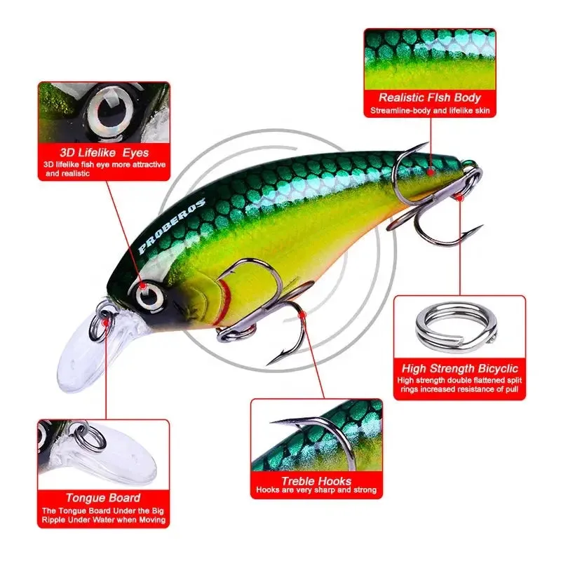 Lureswholesale® 7.6cm sea fishing Lua plastic bait