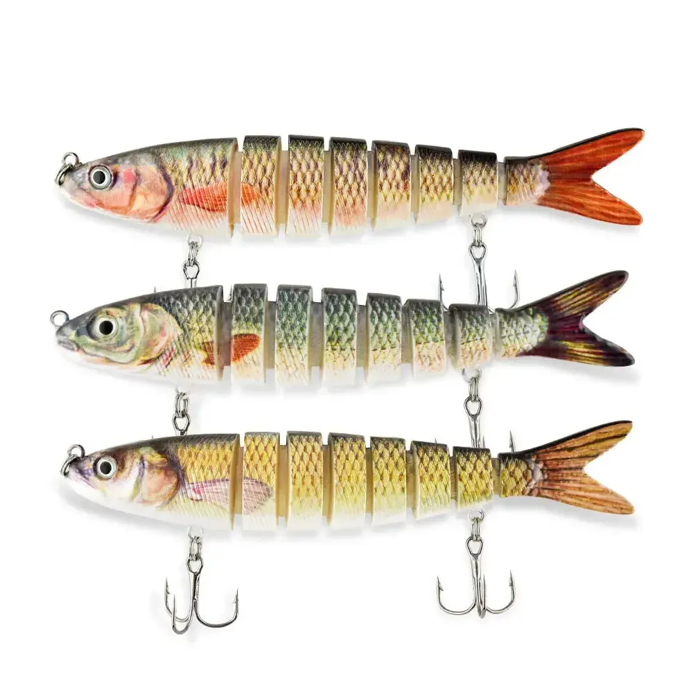 Lureswholesale® 8 segment Wobblers multi Jointed  Fishing Lures