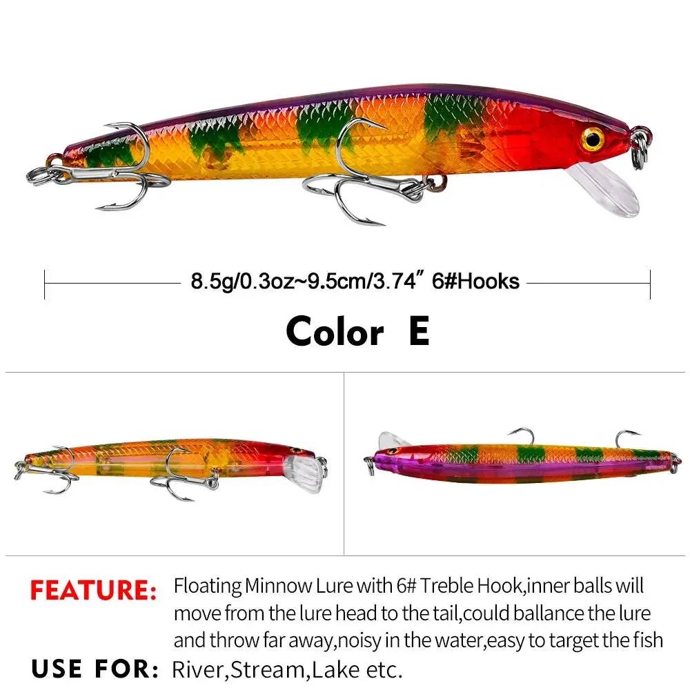 Lureswholesale® 95mm 8.5g Floating Minnow Lure