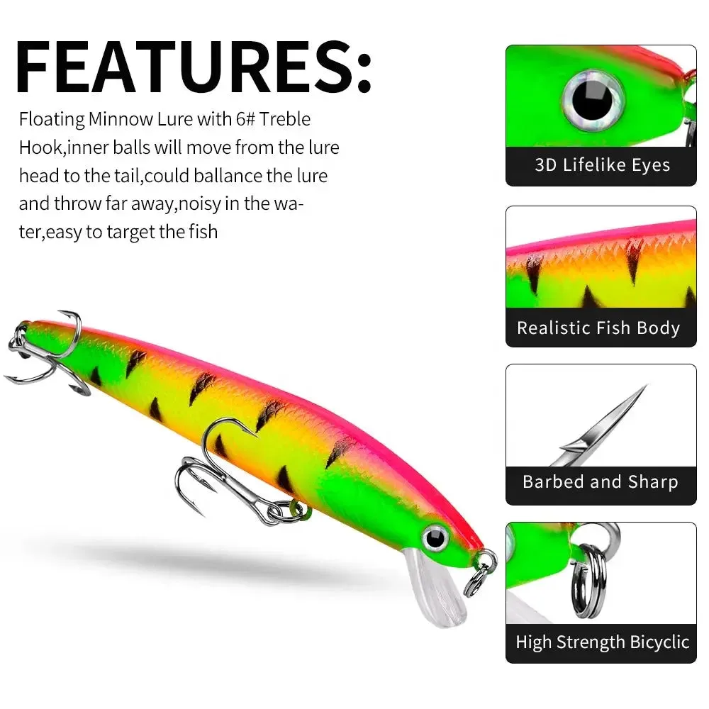 Lureswholesale® 95mm 8.5g Floating Minnow Lure