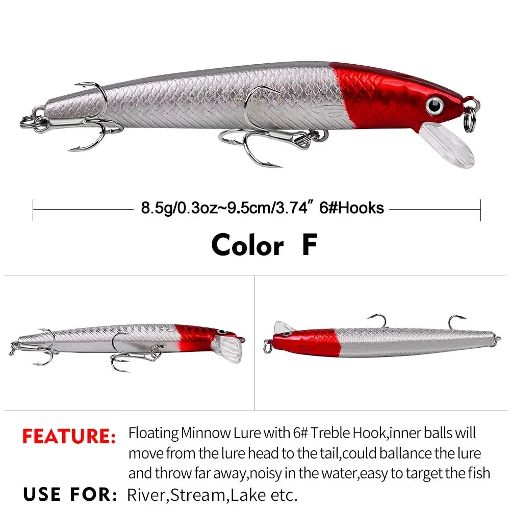 Lureswholesale® 95mm 8.5g Floating Minnow Lure