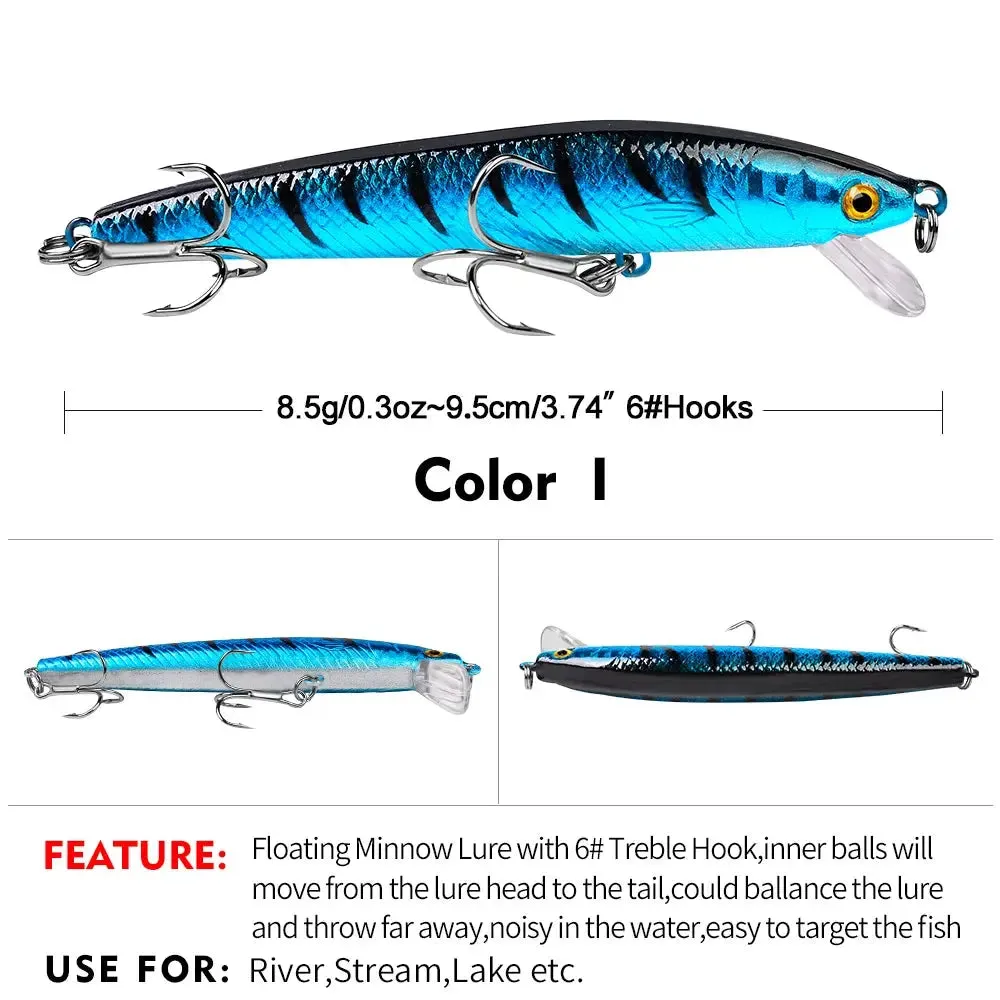 Lureswholesale® 95mm 8.5g Floating Minnow Lure