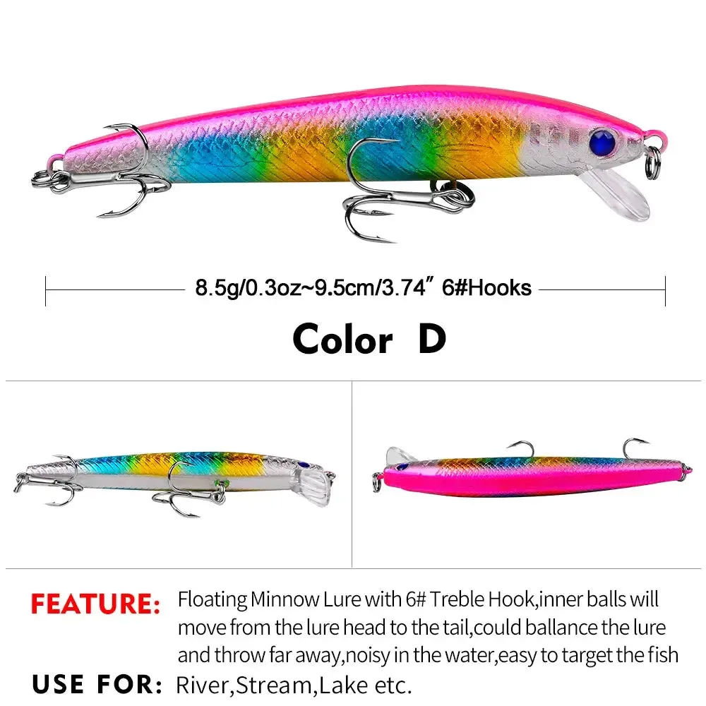 Lureswholesale® 95mm 8.5g Floating Minnow Lure