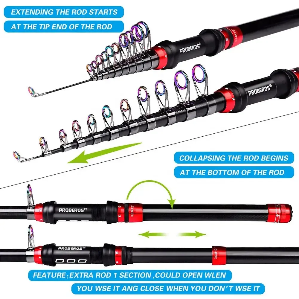Lureswholesale® Fishing Pole and Reel Set With Fishing Line Bait Kits