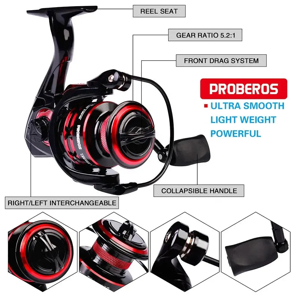 Lureswholesale® Fishing Pole and Reel Set With Fishing Line Bait Kits