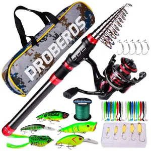 Lureswholesale® Fishing Pole and Reel Set With Fishing Line Bait Kits