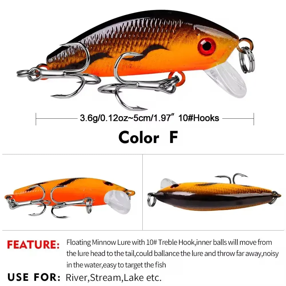 Lureswholesale® Floating Mini Minnow Fishing Lure
