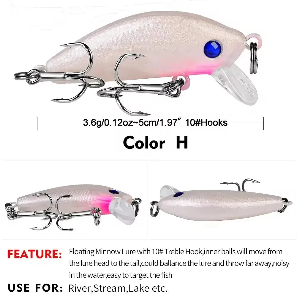 Lureswholesale® Floating Mini Minnow Fishing Lure