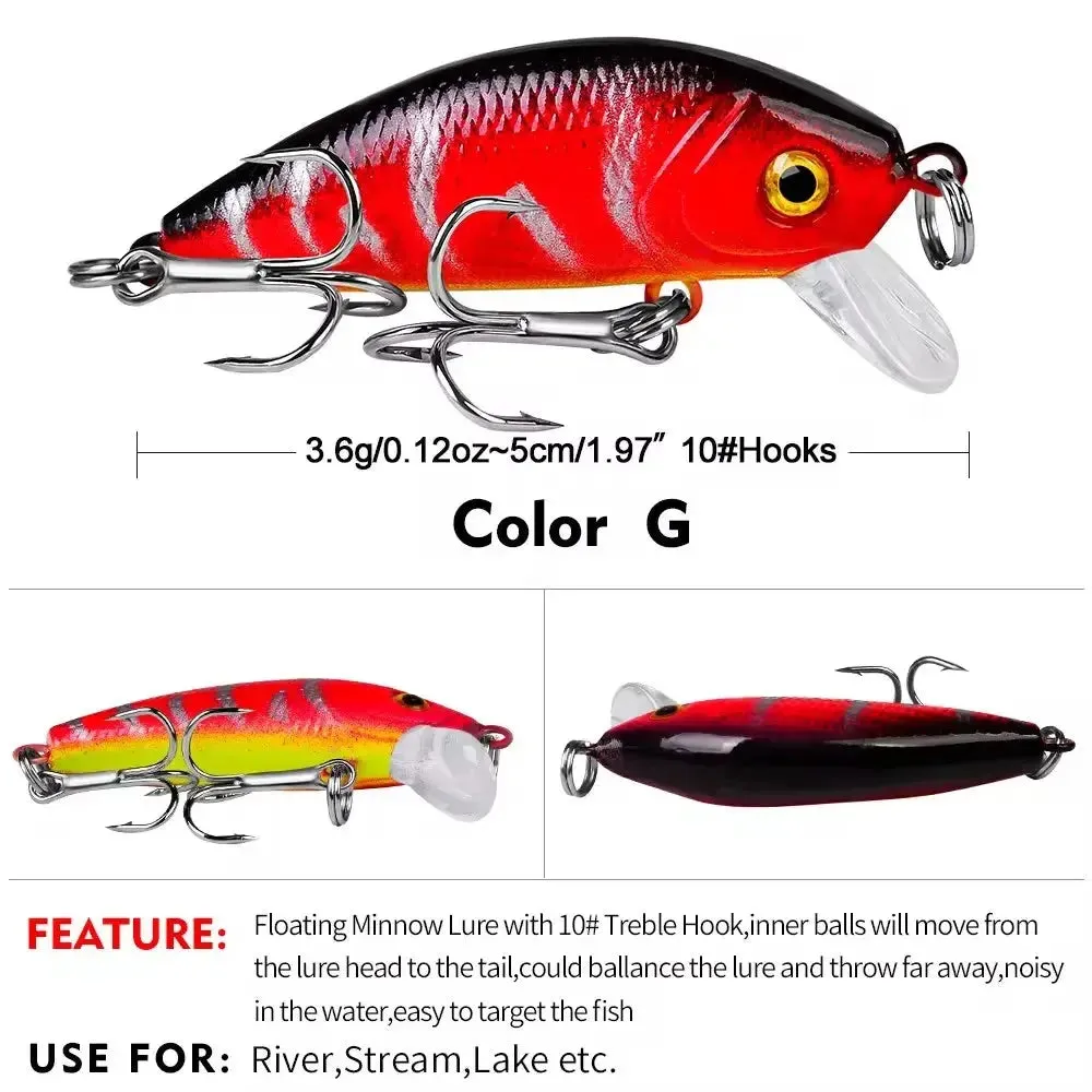 Lureswholesale® Floating Mini Minnow Fishing Lure
