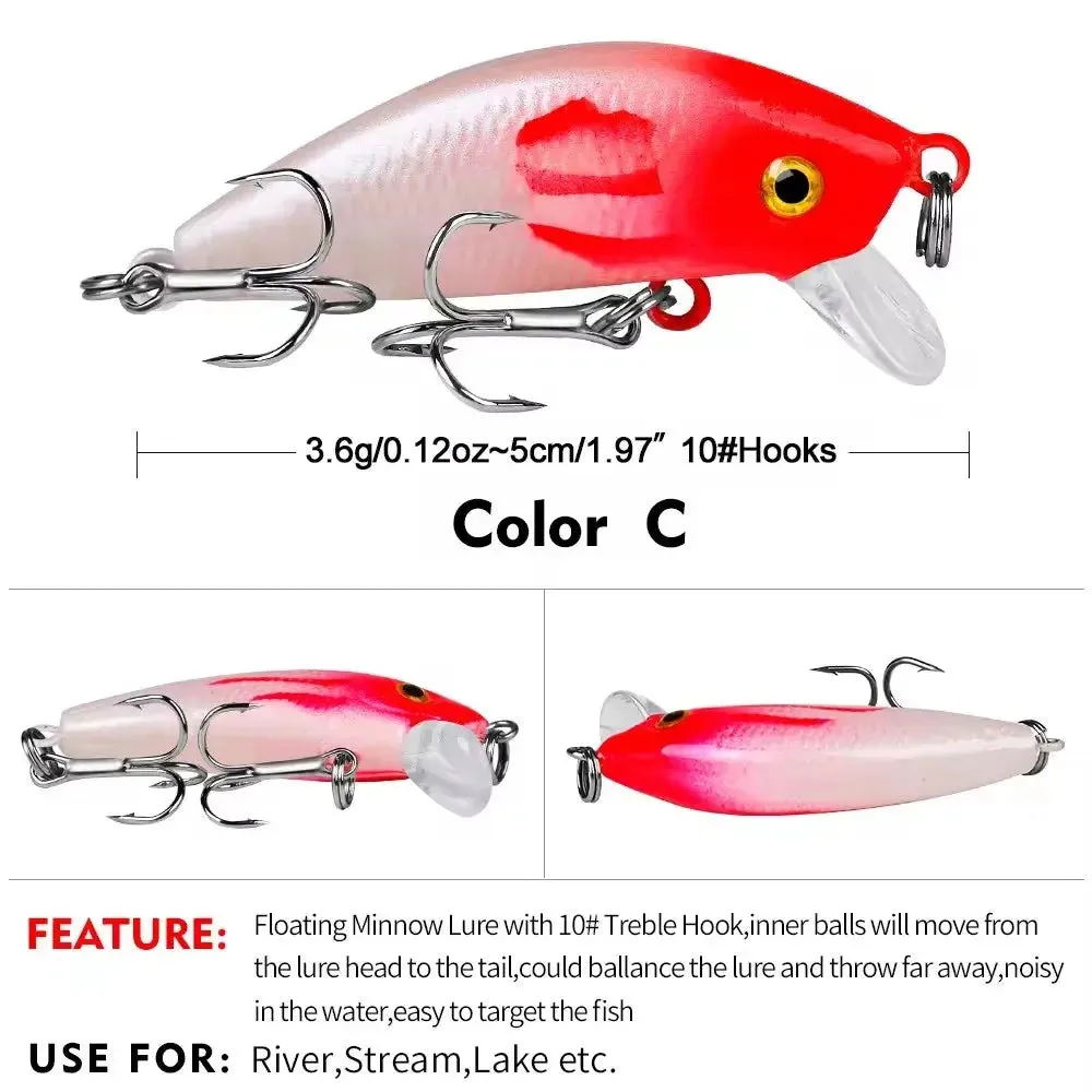 Lureswholesale® Floating Mini Minnow Fishing Lure